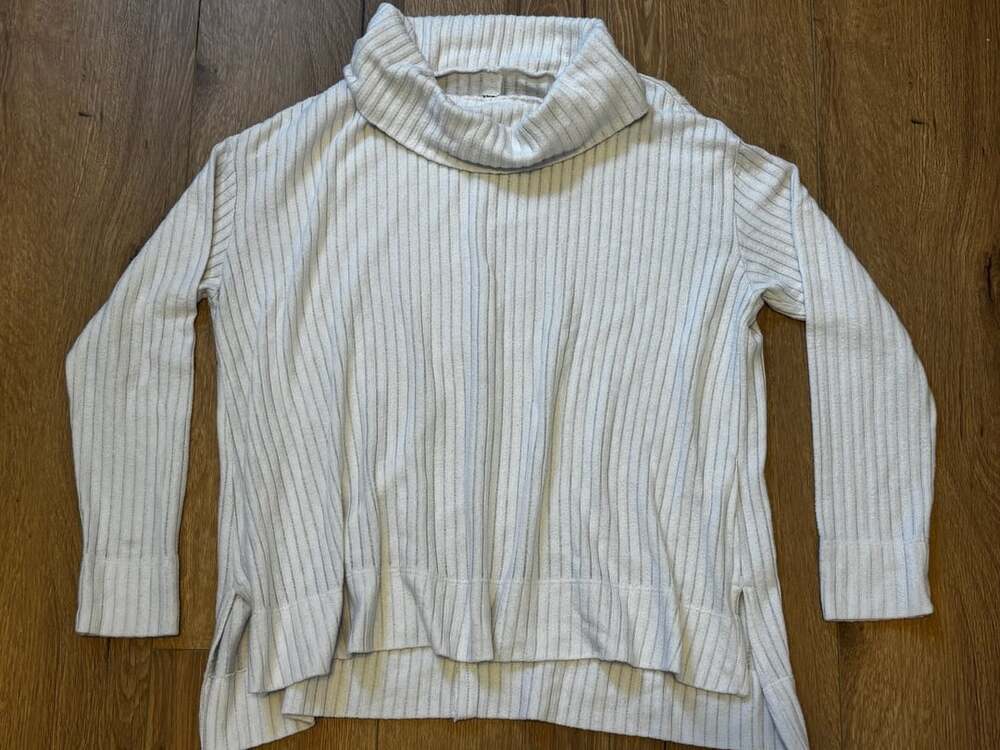 Maeve by Anthropologie Ribbed Cowl Neck Sweater Size XS-Small Off-White